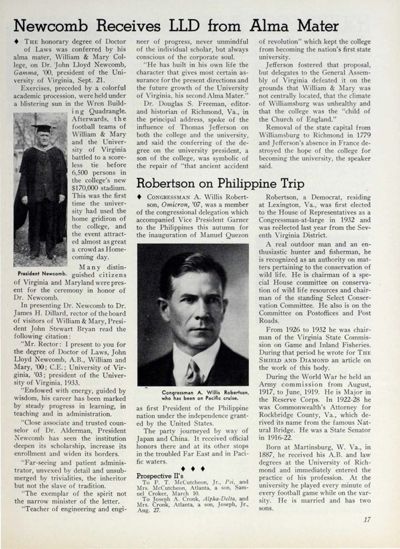 Newcomb Receives LLD from Alma Mater